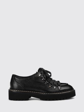 Doucal's Deerskin Leather Derby Shoes with a Round Toe and Serrated Sole