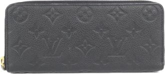 Louis Vuitton Black Leather Long Wallet (Bi-Fold) (Pre-Owned)