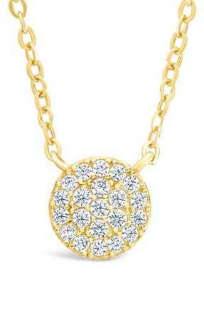 Sterling Forever Cubic Zirconia Pendant Necklace in Gold at Nordstrom