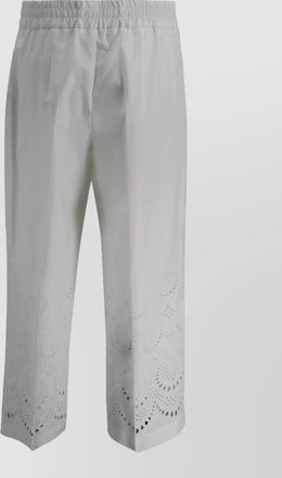 Parosh cropped trousers featuring adjustable drawstring waist