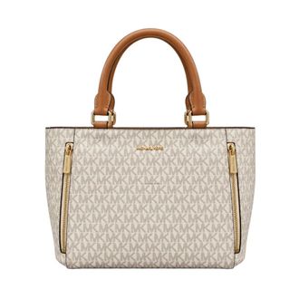 Michael Kors Nabela Zip Satchel - - Bags - Donna - Beige - ONE SIZE