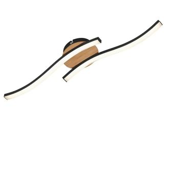 Briloner Plafoniera Led 55 Cm 12w 960lm Negro Efecto Madera