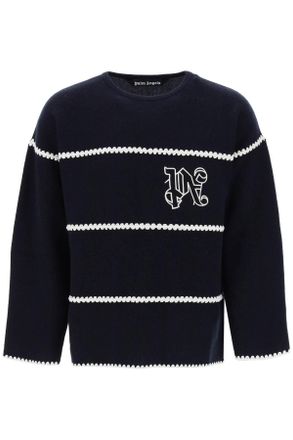 Palm Angels: Blue Crew Neck Sweaters now up to −81% | Stylight