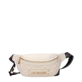 Love Moschino Damens Rucks&auml;cke und Geldb&ouml;rsen Polyurethan Beige/Elfenbein