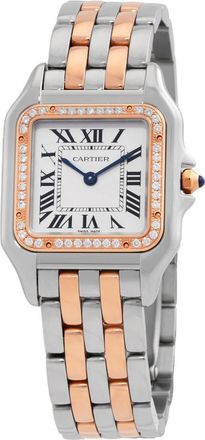 Cartier Pre-owned Cartier Panthere Diamond Silver Dial Ladies Watch W3PN0015