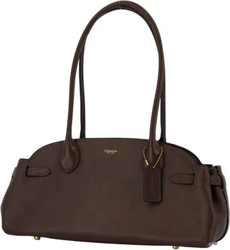 Coach Womens Empire Carryall 34 Shoulder Bag - Coach Leather Brown Cowhide Crossbodies