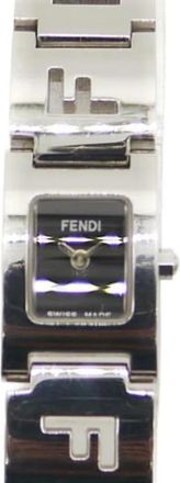 Fendi Pre-owned Vintage Roestvrijstalen Horloge - Dames - Vintage Horloges - Zwart - ONE Size - Vintage