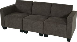 Hhg Sof&aacute; Modular 3 Plazas Lyon, Tela/textil, Marr&oacute;n