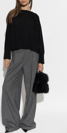 Blumarine Top With Lace Details, Womens, Black