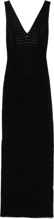 Elisabetta Franchi Chic Nero Jurk - Dames - Maxi kleedjes - Zwart - M - Kleedjes