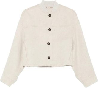 Brunello Cucinelli Light Jacket - Dames - Zomerjassen - Beige - S - Jassen