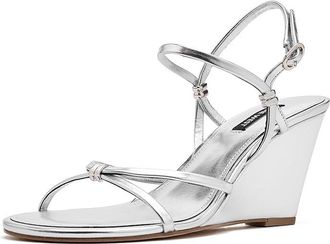 Nine West Devva Womens Dress Sandals Silver : 7.5 M, Faux Leather