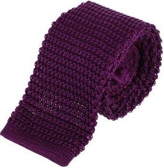 Trafalgar Store Zion Knit Silk Solid Colored Necktie in Purple at Nordstrom