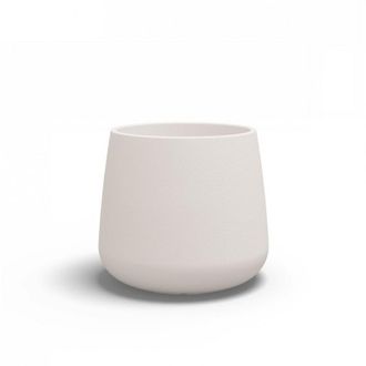 Monacis Jarr&oacute;n De Dise&ntilde;o Moderno &Oslash;53 H55 En Pol&iacute;mero Blanco Resistente Para Interiores Y Exteriores - Hecho En Italia - Monacis