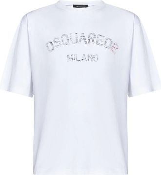 Dsquared2 Heren, Tops, Wit, Maat: S Katoen