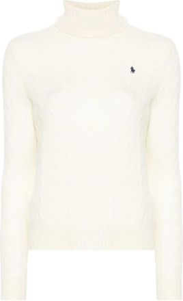 Ralph Lauren Truien Room - Dames - Coltruien - Beige - L - Wol - Truien & Vesten