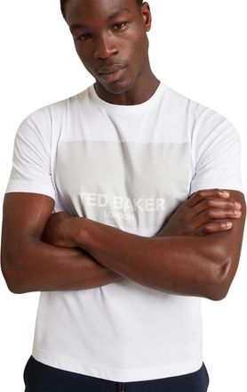 Ted Baker Heren Box Logo Regular T-Shirt (Wit)