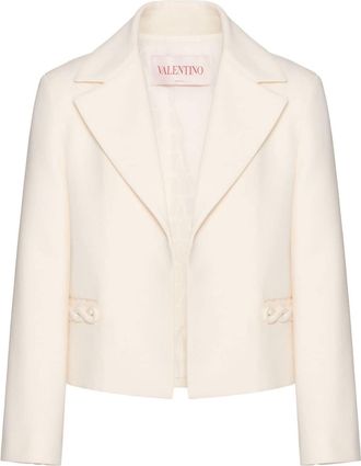 Valentino Garavani Crepe Couture jacket - women - Cupro/Silk/Virgin Wool - 40 - White