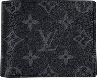 Louis Vuitton Black Noir Monogram Eclipse Wallet (Bi-Fold) (Pre-Owned)