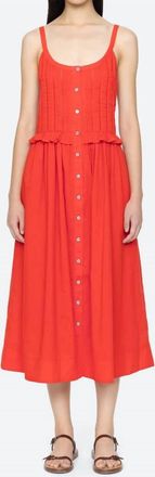 Sea New York Alberte Solid Tank Dress In Red