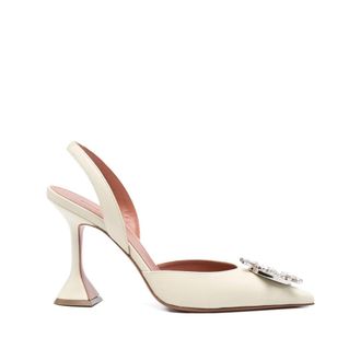 Amina Muaddi 95mm Begum Crystal-embellished Slingback Pumps