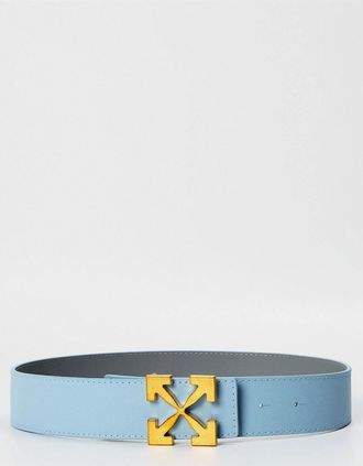 Off-white Womens Large Genie Leather Belt - Blue - Size: ONE size