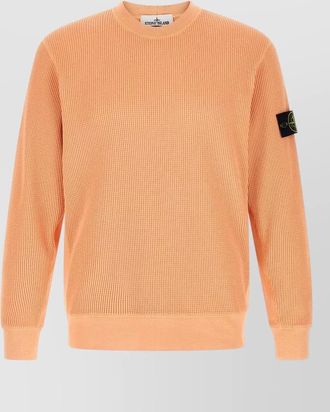 Stone Island crew neck ribbed knitwear top