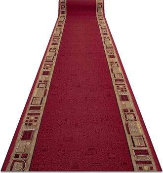 RugsX Passatoia Gommata Jena Bordo 120cm Red 120x550 Cm