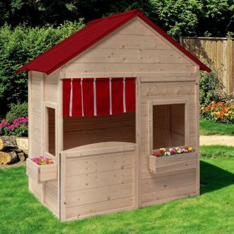 IDMarket Adventure Casa De Juegos De Madera Para Ni&ntilde;os, Casa De Juegos De Exterior