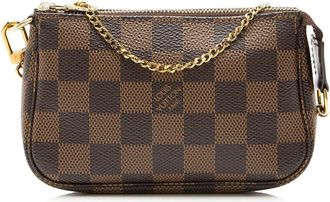 Louis Vuitton Brown Damier Ebene Mini Pochette Accessoires (Authentic Pre- Loved)