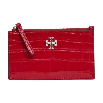 Tory Burch Tory Burch, Wallets & Cardholders, female, Red, Size: ONE SIZE Red Crocodile Effect Wallet