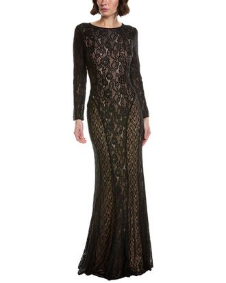 Rene Ruiz Illusion Lace Gown