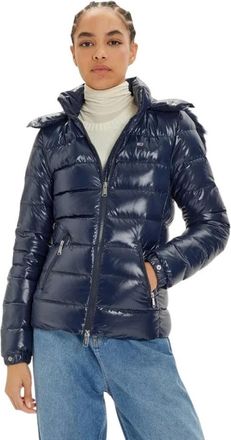 Tommy Hilfiger Jassen, Dames, Blauw, L, TJW Tonal Hooded Down Jacket