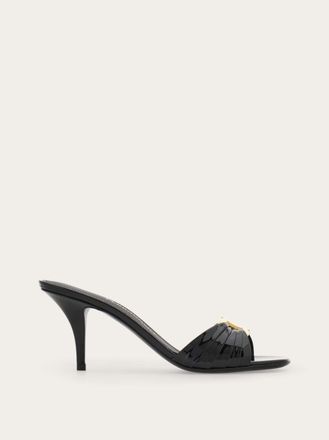 Ferragamo Donna Slide ornamento Gancini Nero Taglia 36.5