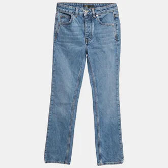 Maje Blue Denim Straight Leg Jeans S Waist