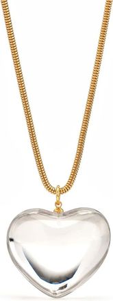 Kenneth Jay Lane Collana con ciondolo a cuore - Oro