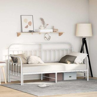 vidaXL Vidaxl - Estructura De Cama De D&iacute;a Con Cabecera Blanco 75 X 190 Cm Acero