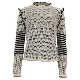 Ulla Johnson Shirin Knitted Striped Sweater in Multicolor Cotton