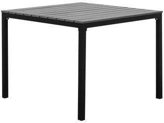 Beliani Mesa de jard&iacute;n 4 personas de madera pl&aacute;stica gris