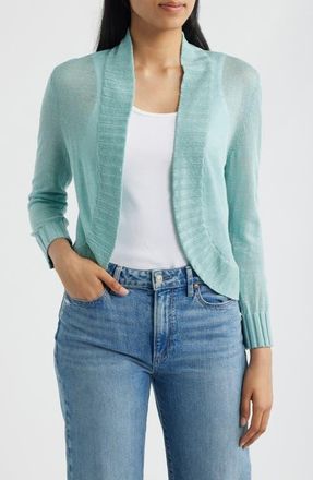 Nic+Zoe Bolero Open Front Cardigan in Aquifer at Nordstrom, Size Xx-Large