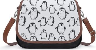 Generic Cute Penguins Winter Animals Crossbody Bags for Women Shoulder Messenger Bag Purse Handbags