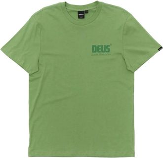 Deus Drop Down Tee - Box Fit - Heren - T-shirts - Groen - S - Katoen - Tops