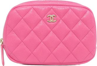 Chanel Pink Grained Calfskin Pouch (Pre-Owned)