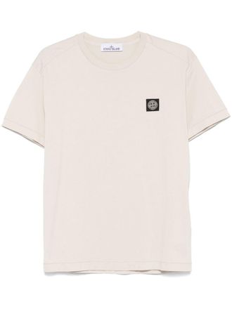 Stone Island lightweight-jersey T-shirt - men - Cotton - L - Neutrals