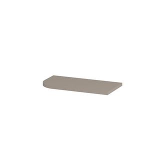 Bernacchini Concept R Wastafelblad - 40x22x1.7cm - tbv fonteinonderkast links afgerond - MDF lak - Mat kasjmier grijs