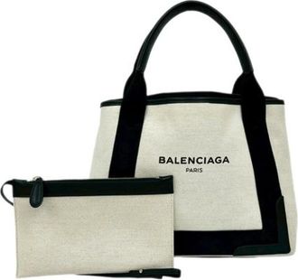 Balenciaga Pre-owned Tote Bags, female, White, Size: ONE SIZE Pre-owned Vintage Canvas Tote