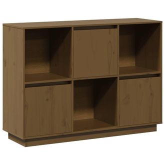 Berkfield Home Sideboard Honey Brown 110.5x35x80 cm Solid Wood Pine