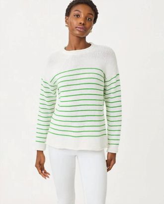 Lilly Pulitzer Lotan Crewneck Sweater In Putting Green/tide Pool Stripe