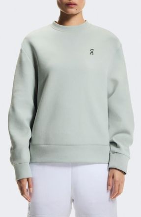On Focus Tech Crewneck Sweatshirt in Mineral at Nordstrom, Size X-Small