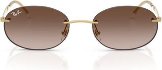 Ray-Ban 0RB3767 Gradient Brown Lens Sunglasses - Gold